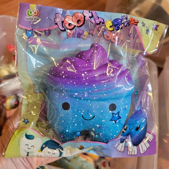 SanQi Elan Other - SanQi Elan Galaxy Cupcake Tooth Squishy Kawaii Slow Rising Squishies NEW